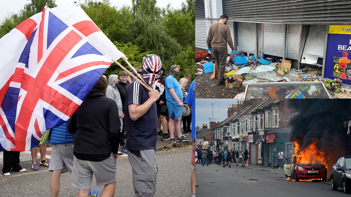UK Riots: Hotels Attacked Amid Outrage Over Southport Stabbings, Starmer Calls Out 'Far-Right Thuggery' - | Photo: AP